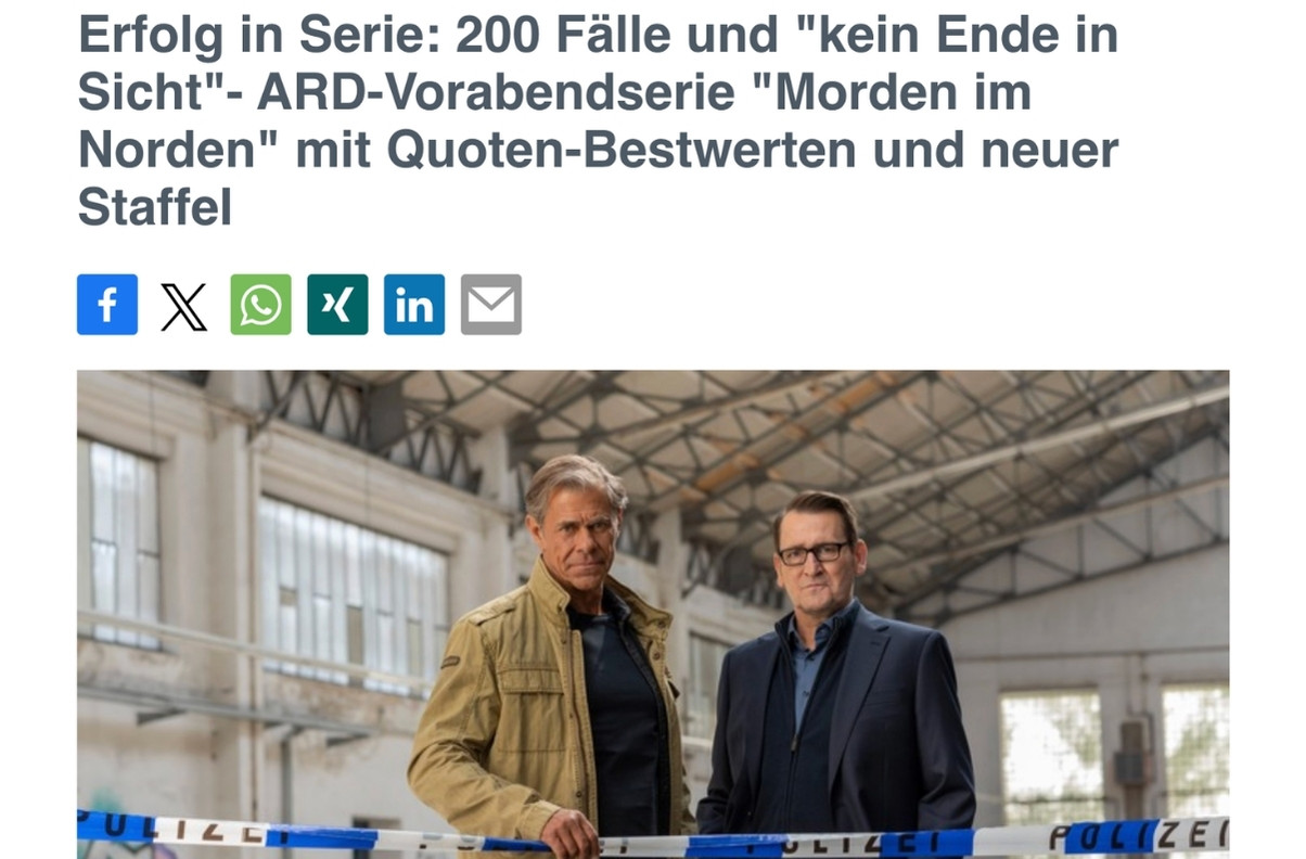 Weyou Management_ NEWS! Sven Martinek _ARD Morden im Norden Höchstquote